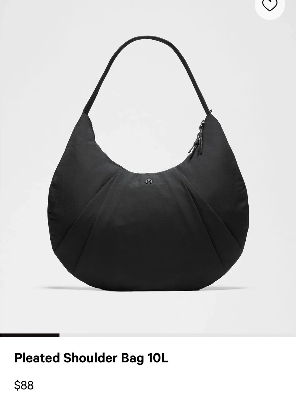 Lululemon Pleated Shoulder Bag